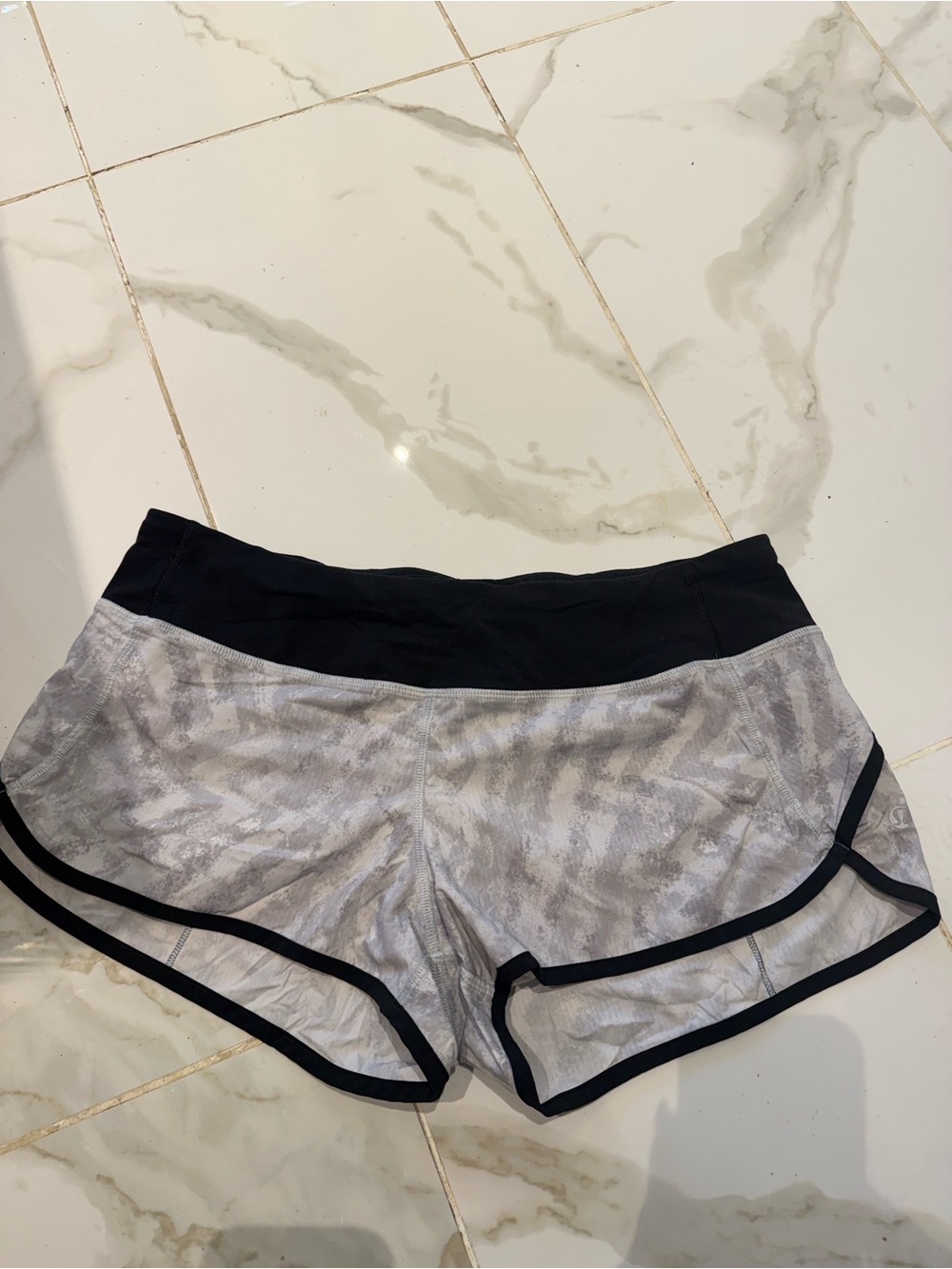 Lululemon Grey Athletic Shorts with Black Trim